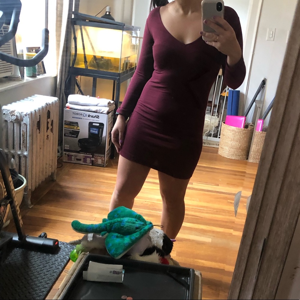 Forever 21 | Burgundy Bodycon Dress Small